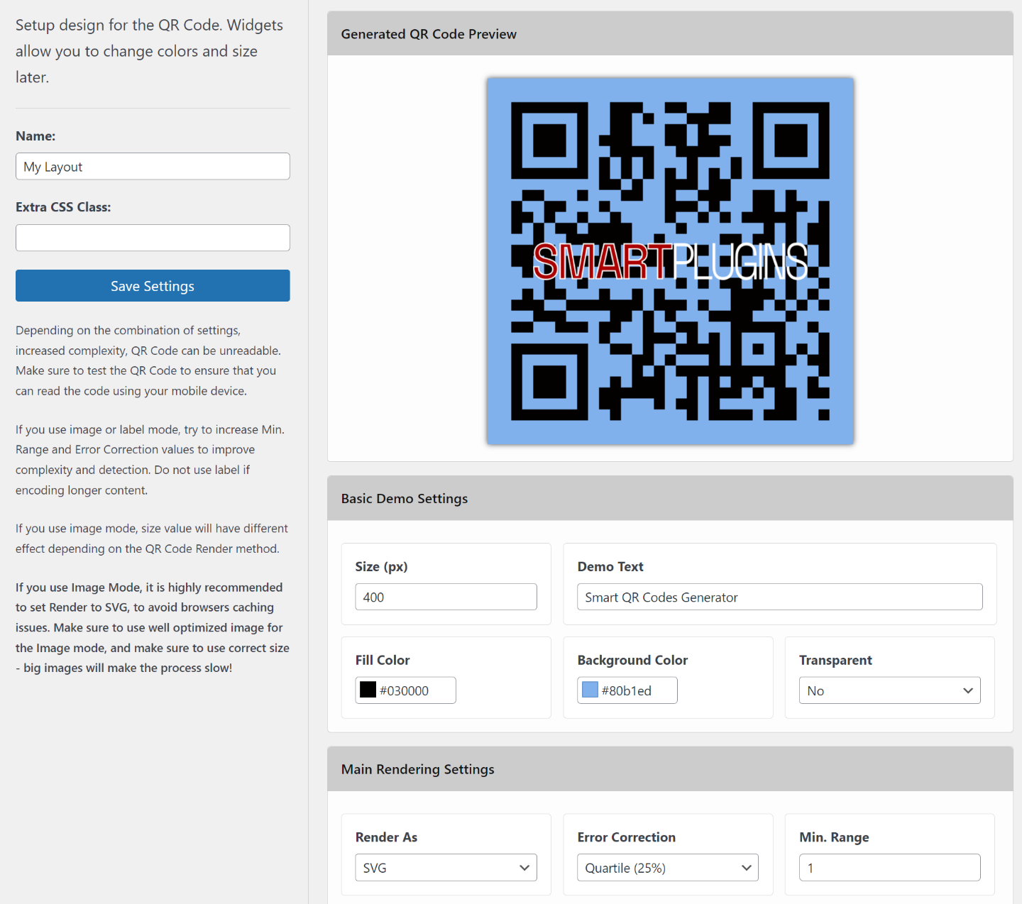 Smart QR Codes Generator 4.0 − SMARTPlugins Network